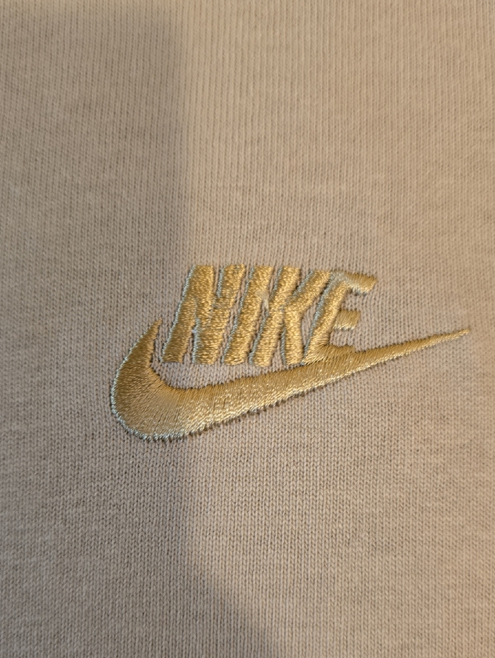 Mens Nike Classic Taupe Crewneck Tee with Matching Logo - Picture 6 of 10